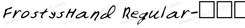 FrostysHand Regular字体转换